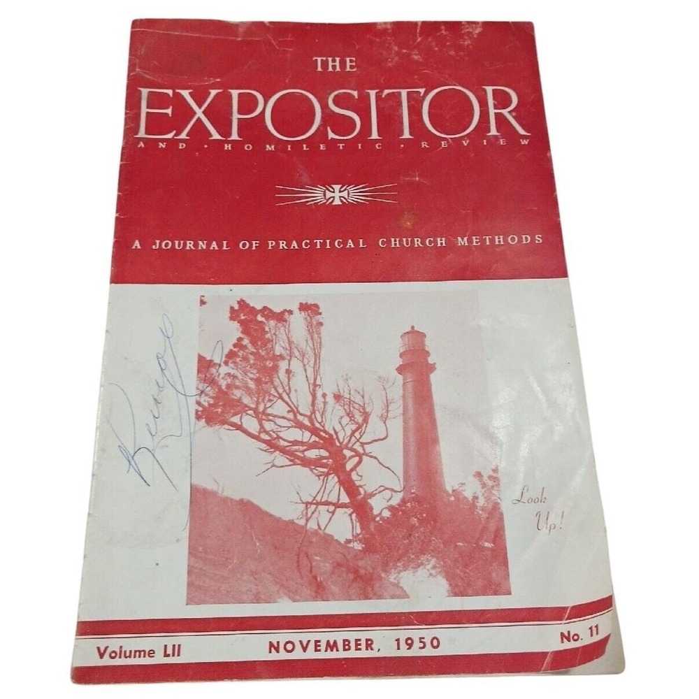 The Expositor & Homiletic Review Vol LII No 11 November 1950 Vtg Magazine READ